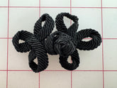 Applique - Vintage Black Braided Cord Frog Close-Out